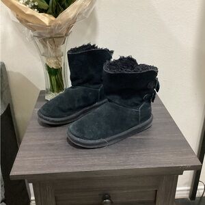 Women's Black Suede Ankle Boots